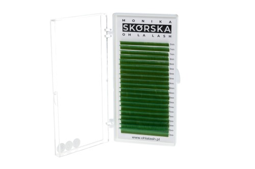 Rzęsy kolorowe (ciemna zieleń) Oh La Lash Monika Skórska Mix C 0,07