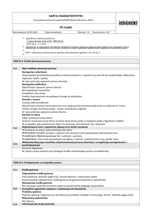 KARTA CHARAKTERYSTYKI SDS