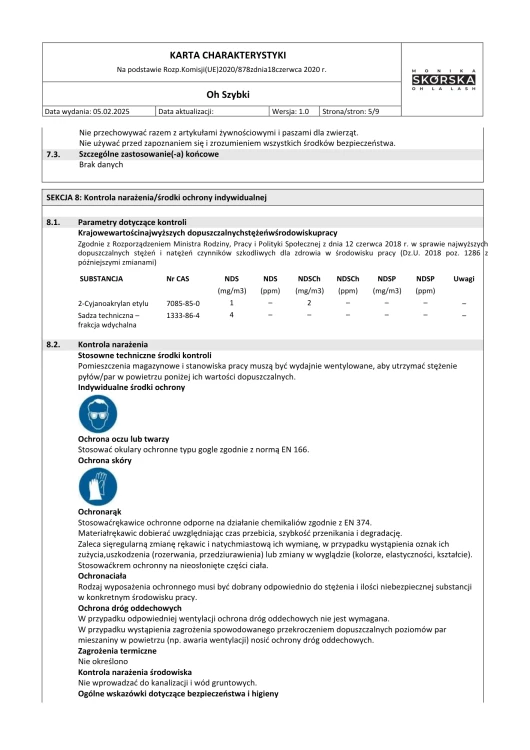 KARTA CHARAKTERYSTYKI SDS